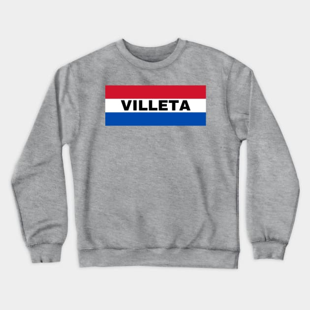 Villeta City in Paraguay Flag Colors Crewneck Sweatshirt by aybe7elf